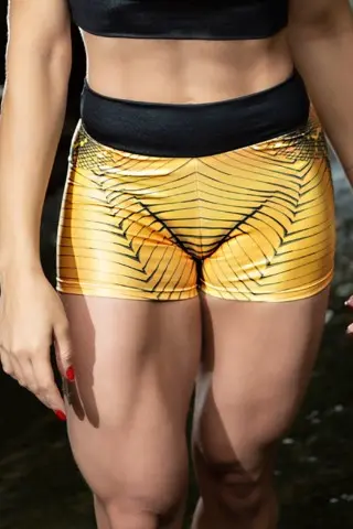 Yellow Reptilian Dynamite Shorts
