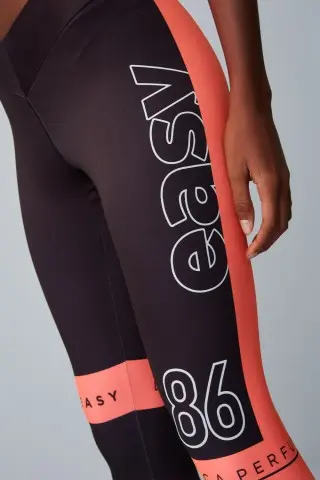 Legging Lança Perfume Low Estampada Salmão