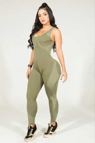 Dynamite Olea Apple Booty Green Jumpsuit