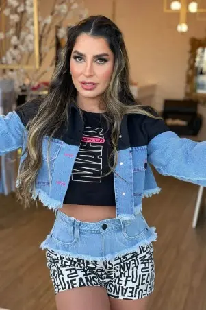 Shorts Jeans Lança Perfume Confort High