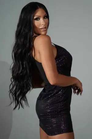 Norabel Black Pink Chocolate Candy Dress