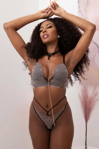 Deep Chocolate Neckline Set Deep Chocolate Neckline Set