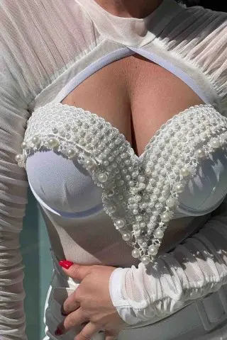 Frowned White Bodysuit