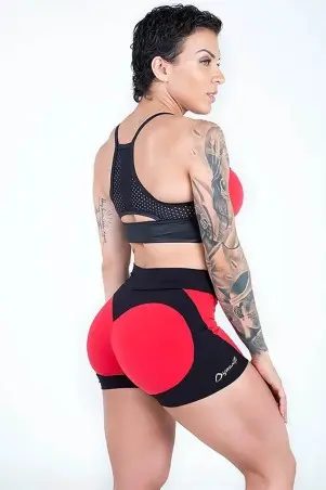 Short Fitness Red Hot Apple Booty Dynamite
