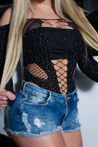 Black Dark Diamond Bodysuit Black Dark Diamond Bodysuit