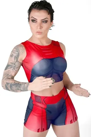 Scarlet Blaze Dynamite Fitness Shorts