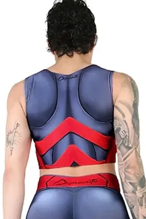 Cropped Fitness Dynamite Scarlet Blaze Blouse