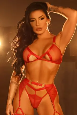 Ruby Sensual Lingerie Set With Belt