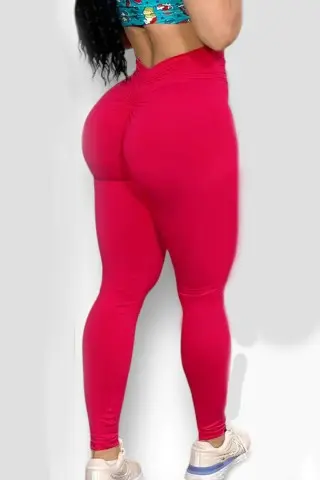 Legging Push Up V Donna Shape Vermelha