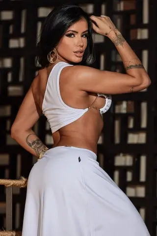 Conjunto Saia Lock Branco