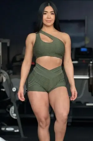 Conjunto Brocado Flurry Assimétrico Verde