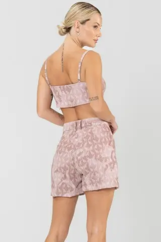 Printed Elementary Top And Shorts Set