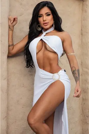 Vestido Sharp Eyes Decotado Branco