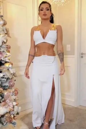 White Finest Skirt Set