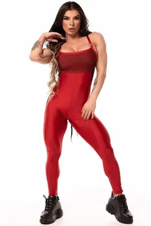 Red Blaze Fitness Jumpsuit