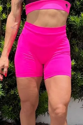 Pink Neon Push Up Shorts