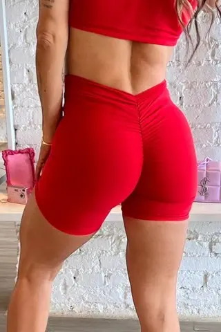 Shorts Push Up Vermelho