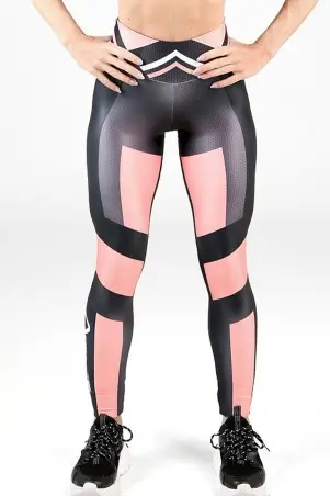Legging Fitness Midnight Blush Preto Rosa