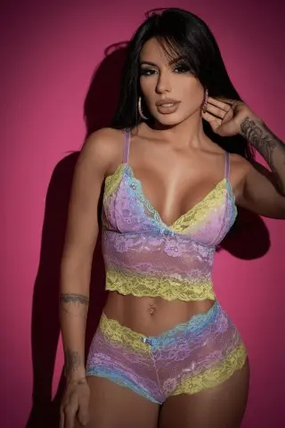 Conjunto Bralette Arco-íris