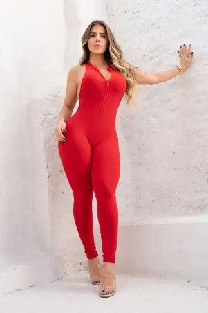 Macacão Zíper Grip Vermelho