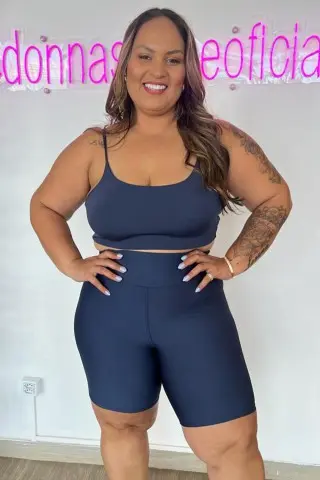 Top Alça Regulável Azul Marinho