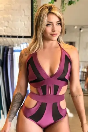 Rebeca Wine Swimsuit Body