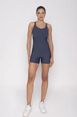 Navy Blue Crossover Romper