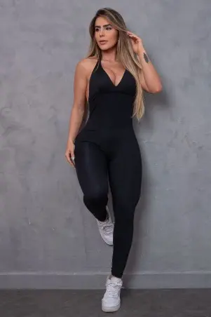 Pump Up Black Jumpsuit
