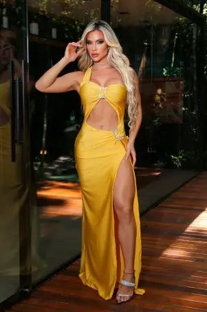 Yellow Monarrica Dress