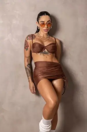 Stunning Brown Beach Cover-up Skirt