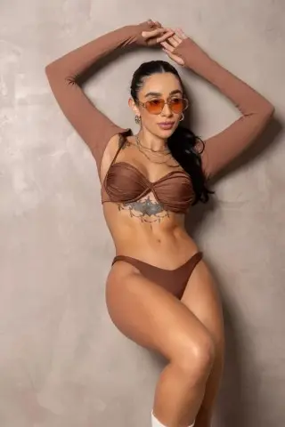 Top Biquíni Stunning Marrom