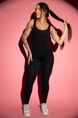 Fatal Shape Black Jumpsuit w/o