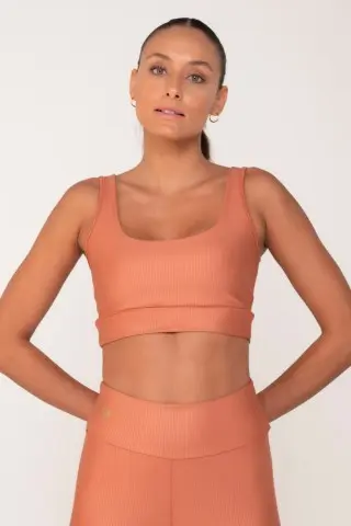 Top 3D Listrado Coral