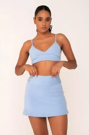 Minimal Vibe Light Blue Top