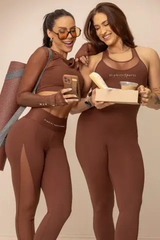 Balance Brown Jumpsuit With Tulle S/L Balance Brown Jumpsuit With Tulle S/L