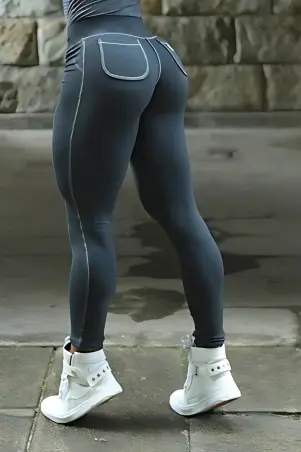 Graphite Leggings with Round Pockets