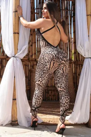 Leopard Wrap Temptation Jumpsuit W/U