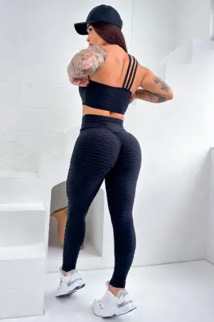 One Shoulder Energy Black Set W/U