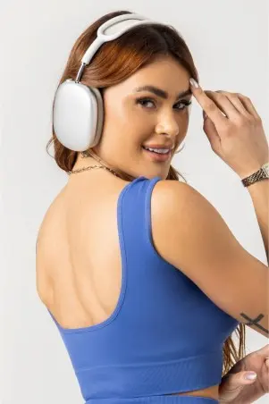 Top Seamless Gym Era Azul