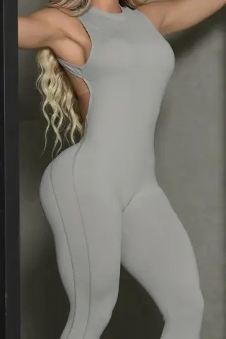 Macacão BodyWave Donna Shape Cinza c/e