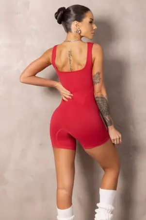 Seamless Brighten Red Fitness Jumpsuit