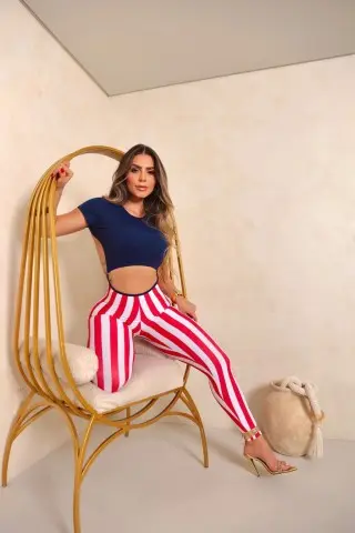 Macacão Audaces Force Naval Stripes C/E Macacão Audaces Force Naval Stripes C/E