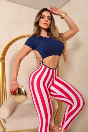 Macacão Audaces Force Naval Stripes C/E