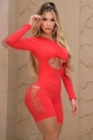 Macaquinho Storm Body Vermelho C/E