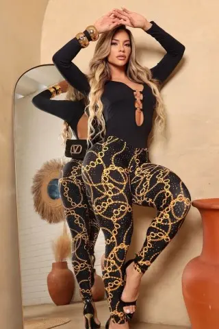 Gold Chain Jumpsuit C/E