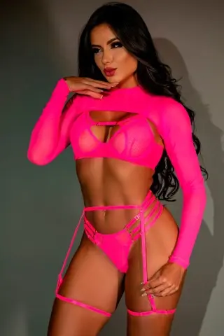 Beatriz Neon Pink Set