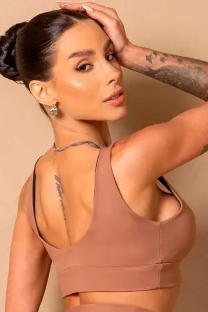 Breezy Caramel Top with Tie