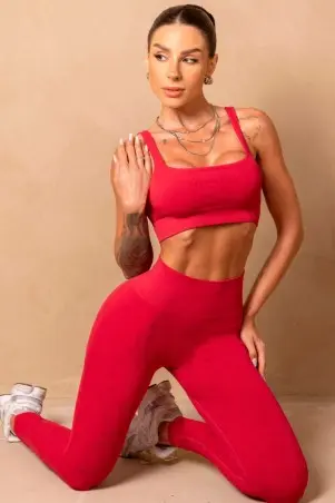 Red Breezy Seamless Legging