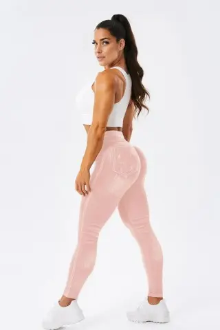 Legging Fake Jeans Skinny Shape Rosa C/E