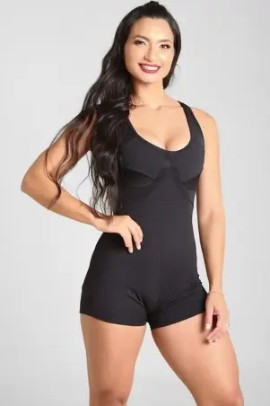 Noir Apple Booty Dynamite Romper N/U